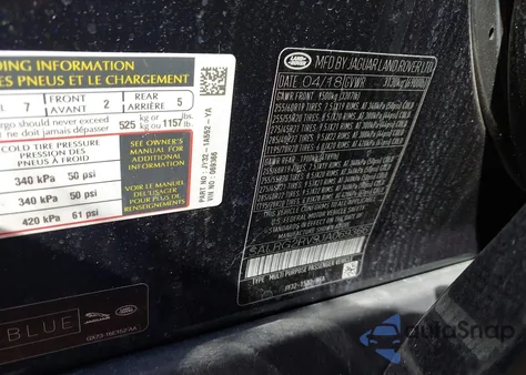 2018 Land Rover Discovery Se from USA, damaged, VIN SALRG2RV9JA069366